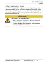 Preview for 9 page of Vision & Control SLF-100-R625-P-24V Instructions For Use Manual