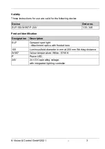 Preview for 3 page of Vision & Control SLF-100-W5K7-P-24V Instructions For Use Manual