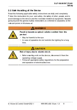 Preview for 9 page of Vision & Control SLF-100-W5K7-P-24V Instructions For Use Manual