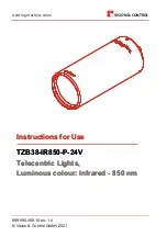 Предварительный просмотр 1 страницы Vision & Control TZB38-IR850-P-24V Instructions For Use Manual