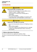 Предварительный просмотр 22 страницы Vision & Control TZB38-IR850-P-24V Instructions For Use Manual