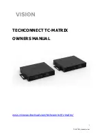 Vision Audio Visual TECHCONNECT TC-MATRIX Owner'S Manual preview