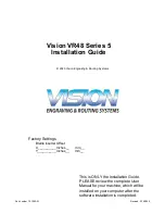 Preview for 1 page of Vision Engraving & Routing Systems VR48 5 Series Installation Manual