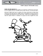 Preview for 11 page of Vision Fitness V-Series Indoor Cycle Owner'S Manual