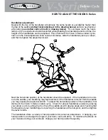 Preview for 12 page of Vision Fitness V-Series Indoor Cycle Owner'S Manual