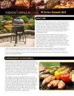 Vision grills M-Series Kamado Manual предпросмотр