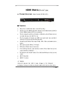 Preview for 5 page of Vision HD MX0402-310 Operating Instructions Manual