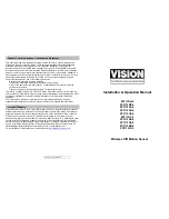 Предварительный просмотр 1 страницы Vision Security ZP3112IN-5 Installation & Operation Manual