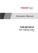 Preview for 1 page of Vision Tech TVP-B Operation Manual