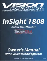 Предварительный просмотр 1 страницы Vision Technology InSight 1808 Owner'S Manual