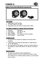 Preview for 2 page of Vision X CG2-CPM310KIT Installation Instructions & User Manual