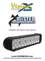 Предварительный просмотр 1 страницы Vision X XMITTER Series Installation Instructions & User Manual