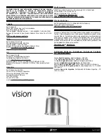 Preview for 8 page of Vision 83800 Operating Instructions Manual