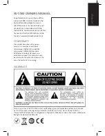 Preview for 3 page of Vision AV-1500 Owner'S Manual