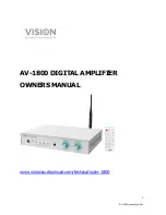 Preview for 1 page of Vision AV-1800 Owner'S Manual