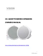 Preview for 1 page of Vision CS-1600P Owner'S Manual