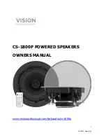 Preview for 1 page of Vision CS-1800P Owner'S Manual