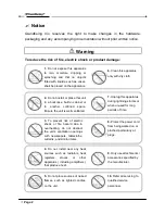 Preview for 4 page of Vision EX0101-W50 Operating Instructions Manual