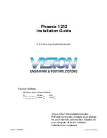 Vision Phoenix 1212 Installation Manual preview