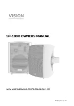 Vision SP-1800 Owner'S Manual preview