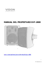 Preview for 22 page of Vision SP-1800 Owner'S Manual