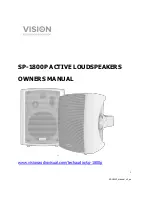 Preview for 1 page of Vision SP-1800P Owner'S Manual