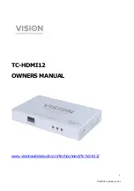 Vision TC-HDMI12 Owner'S Manual предпросмотр