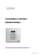 Vision techconnect control 3 Owner'S Manual предпросмотр