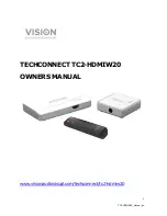 Vision TECHCONNECT TC2-HDMIW20 Owner'S Manual preview