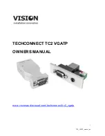 Vision TECHCONNECT TC2 VGATP Owner'S Manual предпросмотр