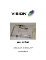 Preview for 1 page of Vision V40-10HDMI Operation Manual