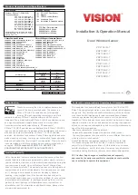 Предварительный просмотр 1 страницы Vision ZD2106IN-7 Installation & Operation Manual