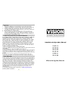 Vision ZG 8101 IN Installation & Operation Manual предпросмотр