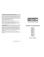 Preview for 1 page of Vision ZS6301IN-5 Installation & Operation Manual