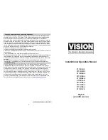 Предварительный просмотр 1 страницы Vision ZT1101IN-5 Installation & Operation Manual