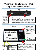 VisionAid HandyReader HD Quick Reference Manual preview