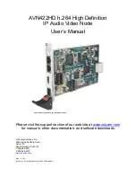 Visionary Solutions AVN422HD User Manual preview