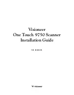 Visioneer One Touch 9750 Installation Manual preview