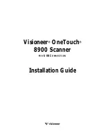 Visioneer OneTouch 8900 Installation Manual preview