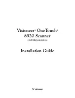 Visioneer OneTouch 8920 Installation Manual preview