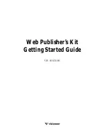 Visioneer WEB PUBLISHERS KIT Getting Started Manual предпросмотр