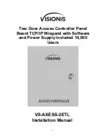 Предварительный просмотр 1 страницы Visionis VS-AXESS-2ETL Installation Manual