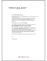 Предварительный просмотр 1 страницы VisionQuest LVQ-3201 Owner'S Manual