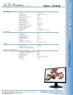 Preview for 2 page of VisionQuest VQL-19WD Brochure & Specs