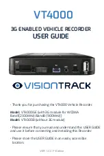 Preview for 1 page of VisionTrack VT4000 User Manual