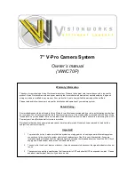 Preview for 1 page of Visionworks VWIC70P Owner'S Manual