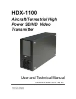 Vislink HDX-1100 User And Technical Manual preview