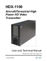 Vislink HDX-1100C1 User And Technical Manual preview