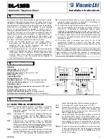 Preview for 1 page of Visonic Ltd DL-125B Installation Instructions