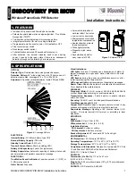 Visonic DISCOVERY PIR MCW Installation Instructions preview